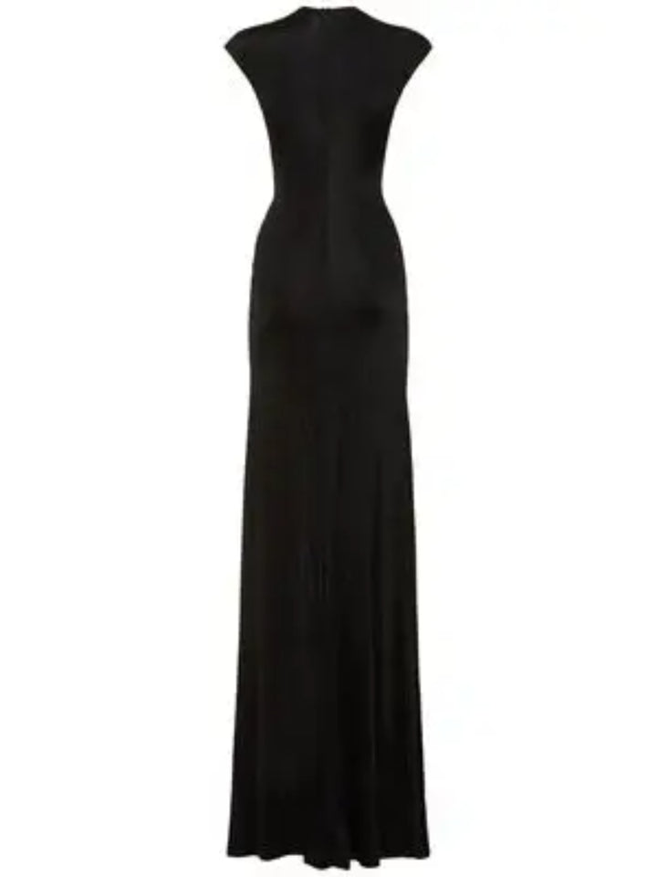 Rose Hot Diamond Black Maxi Dress