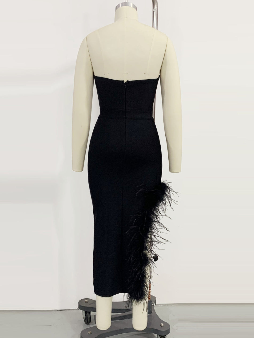 Temperament Feather Midi Dress