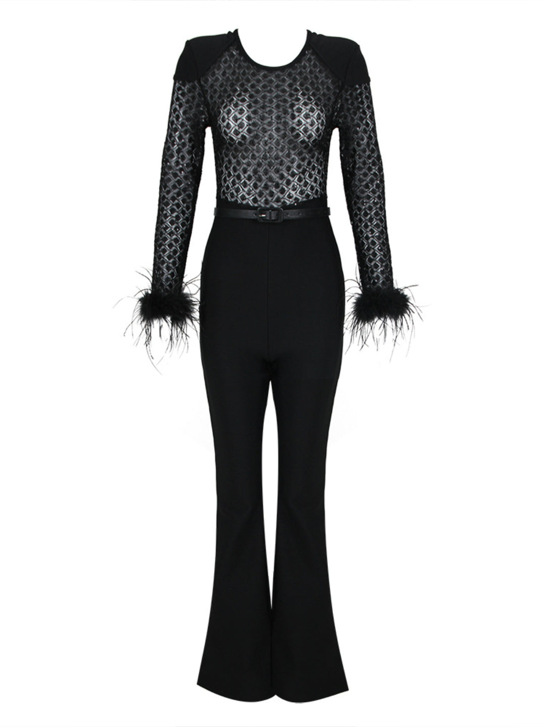 Zoe Black Lace High Waist Jumpsuit