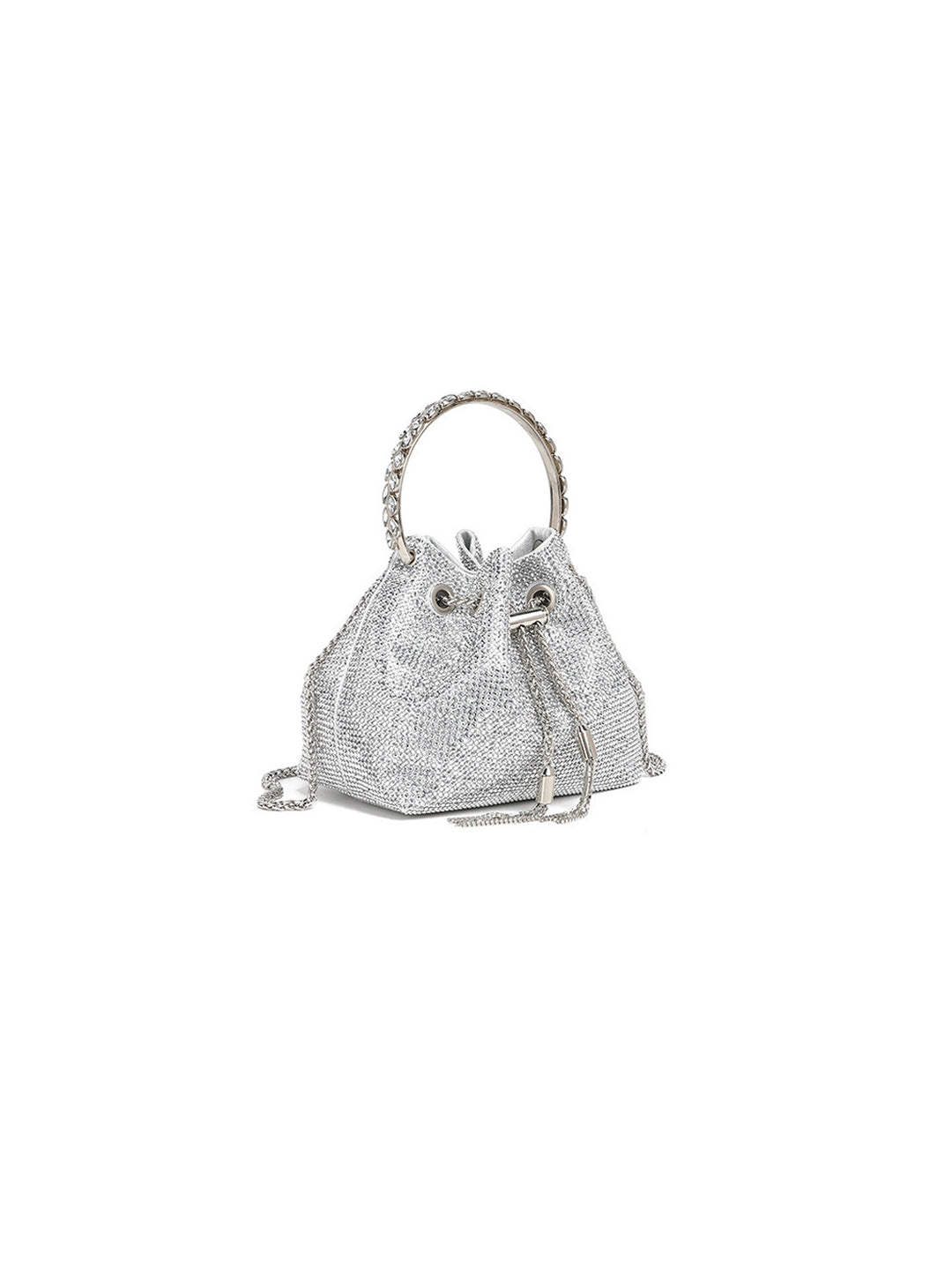 Crystal Embellished Bucket Bag