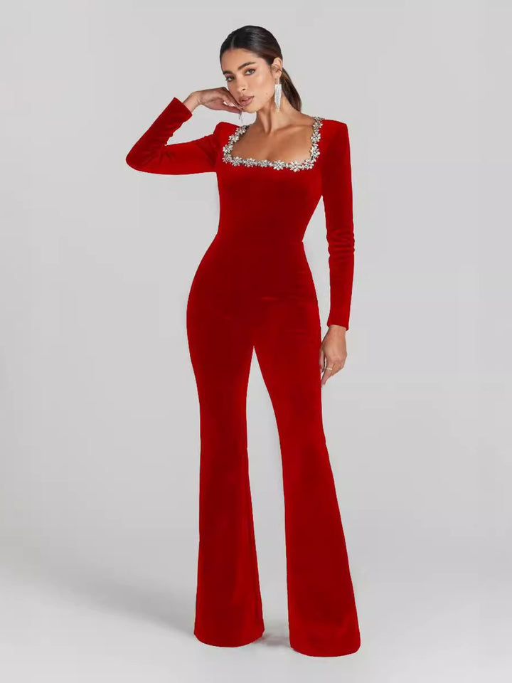 Scarlett Studded Bandage Long Sleeve Jumpsuit