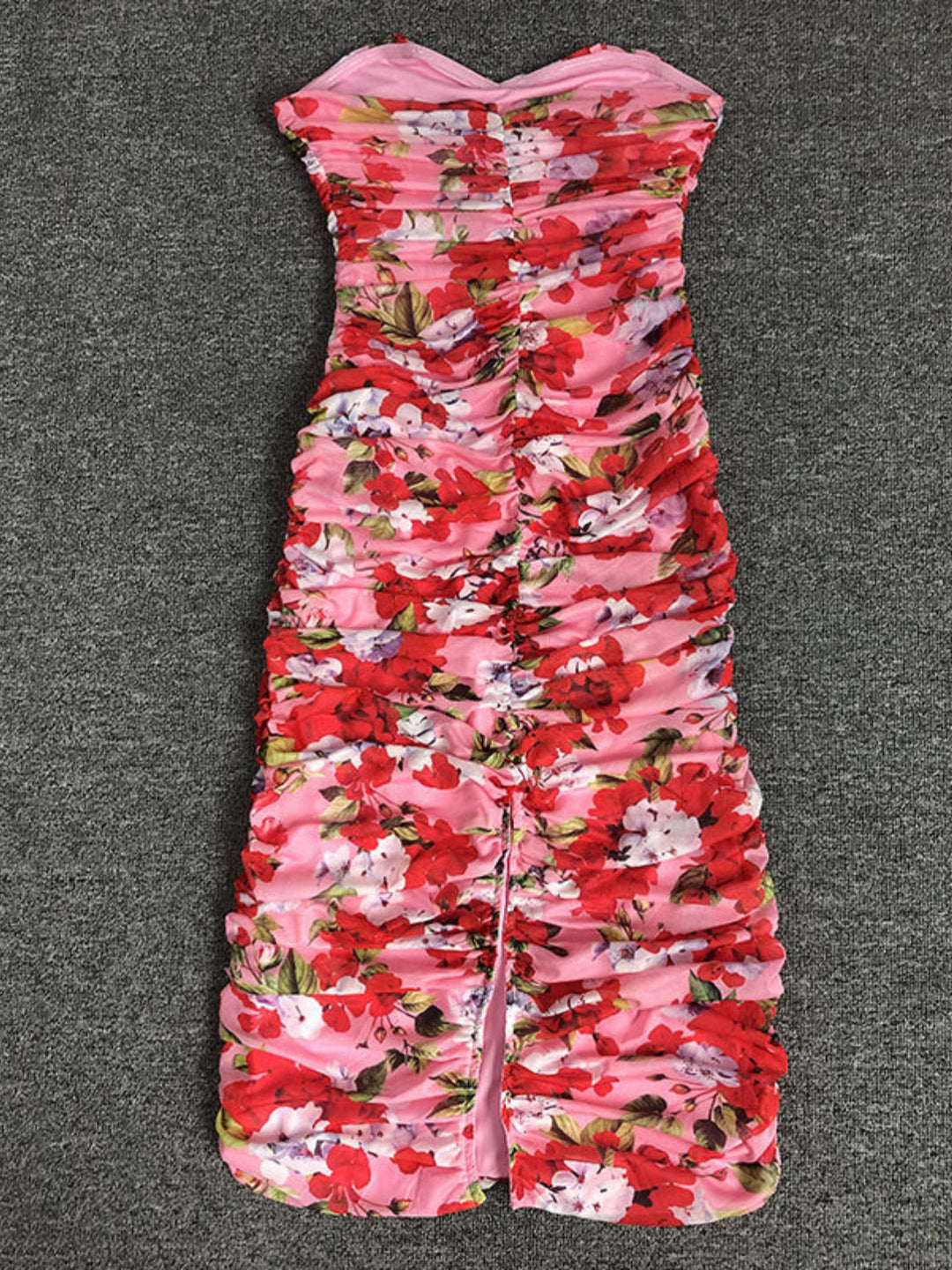 Elegant Print Suspender Dress