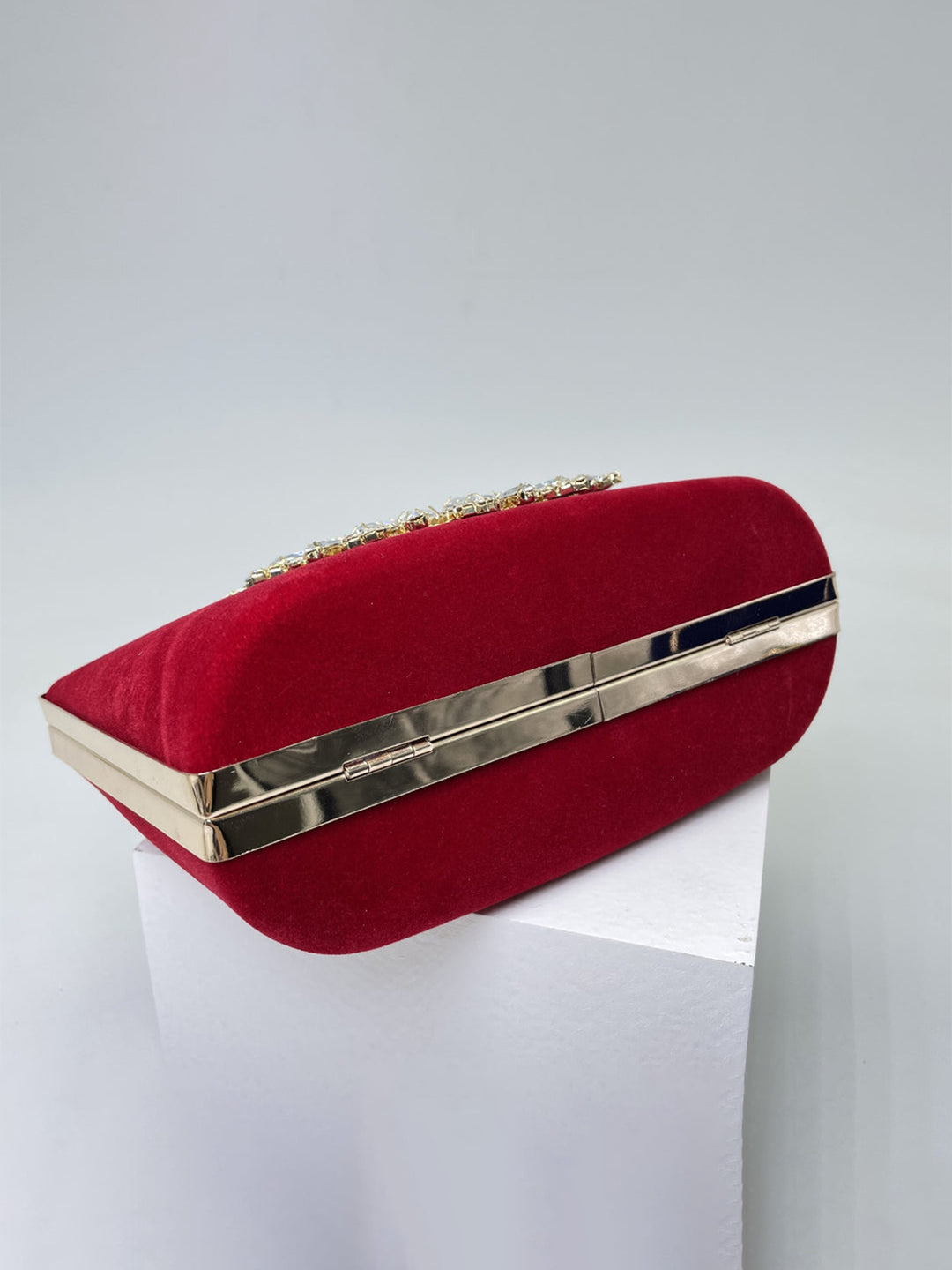 Velvet Sunflower Handheld Diamond Evening Party Clutch