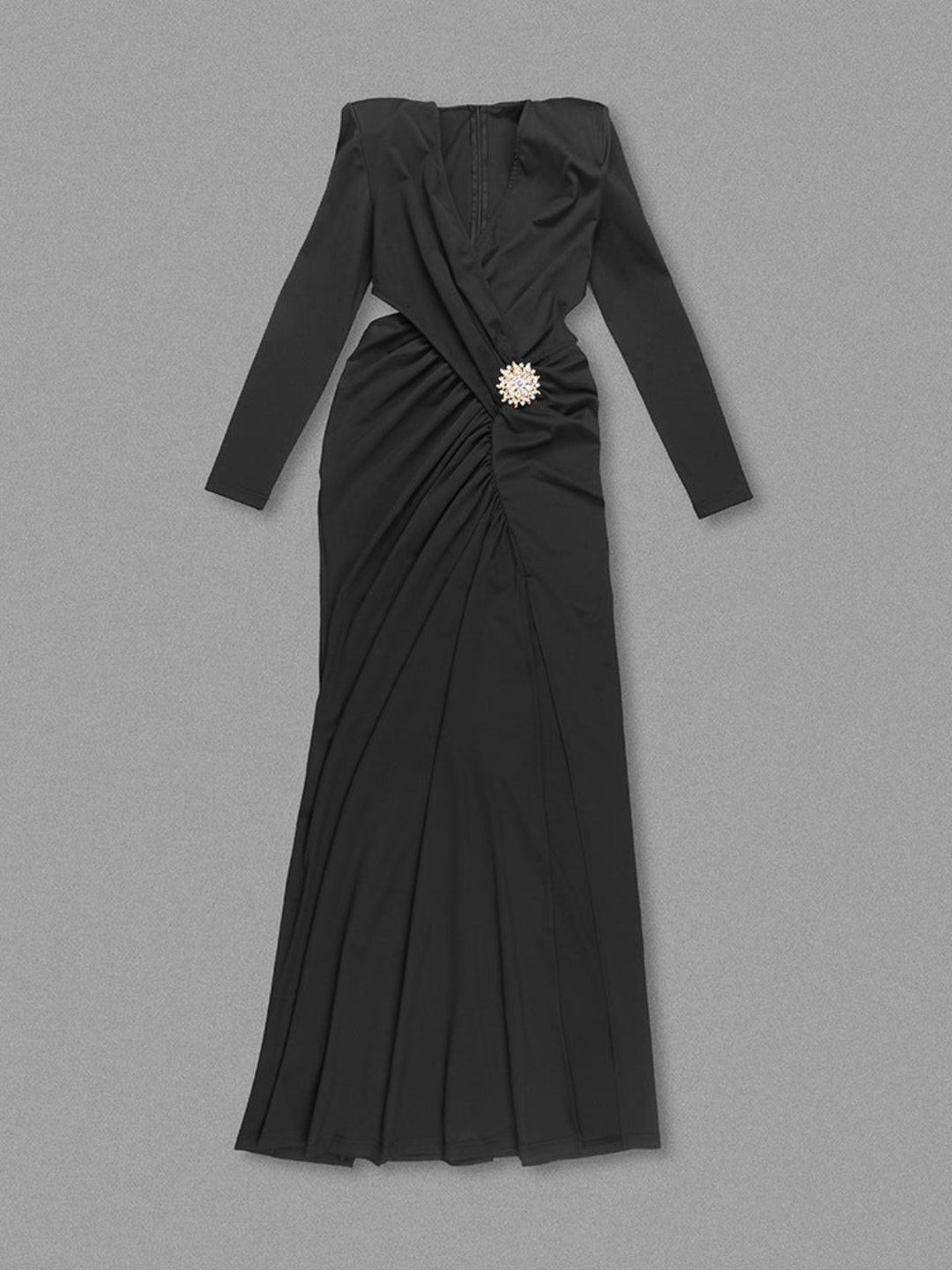 Elegant Long-sleeved Hollow Dress