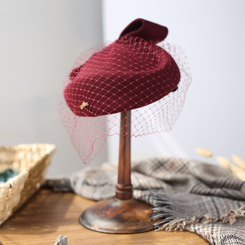 Bow Mesh Top Hat