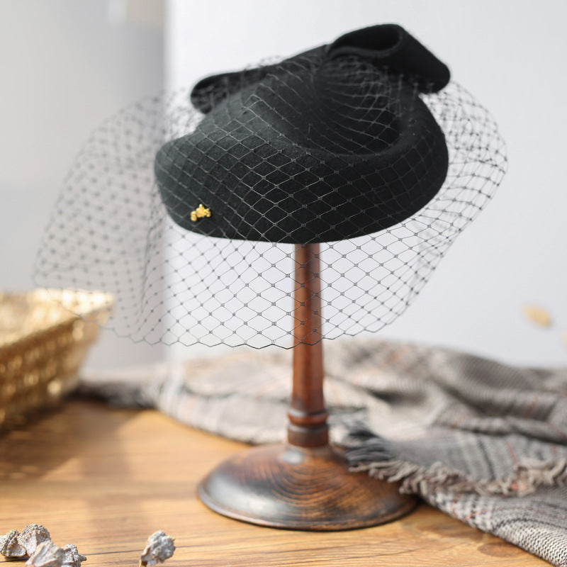 Bow Mesh Top Hat