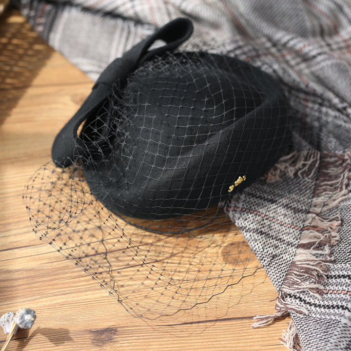 Bow Mesh Top Hat