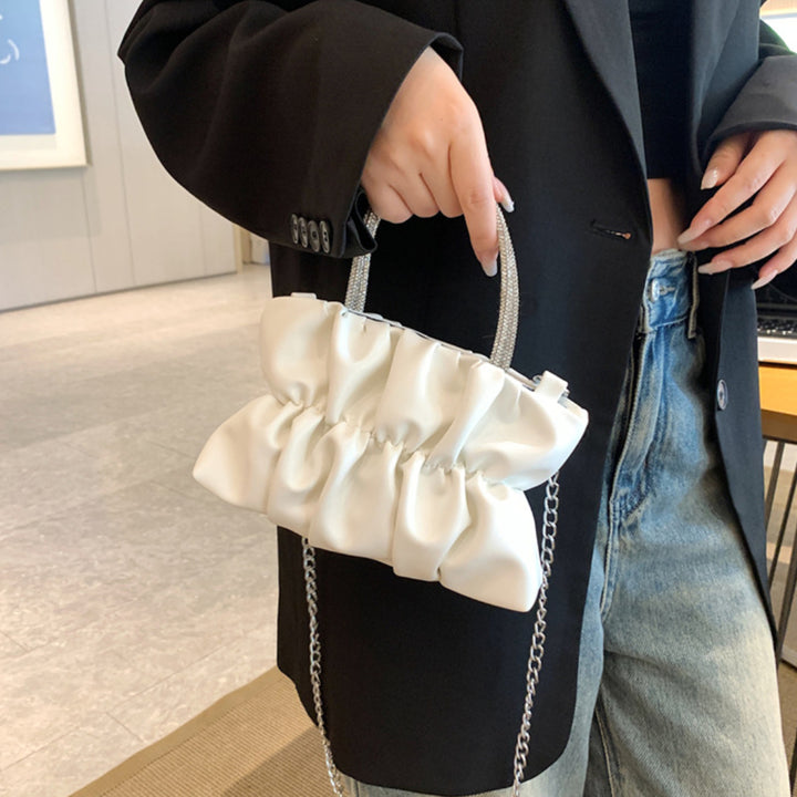 Diamond Pleated Chain Bag