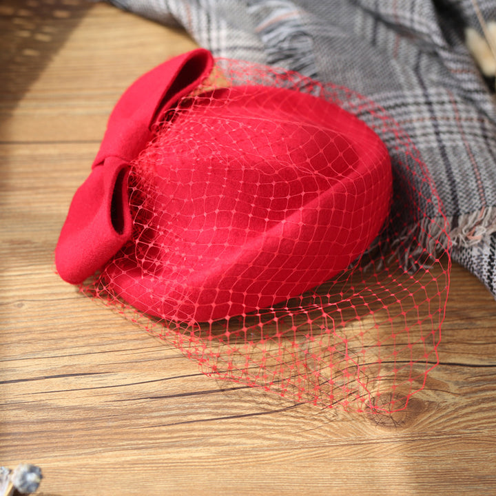 Bow Mesh Top Hat