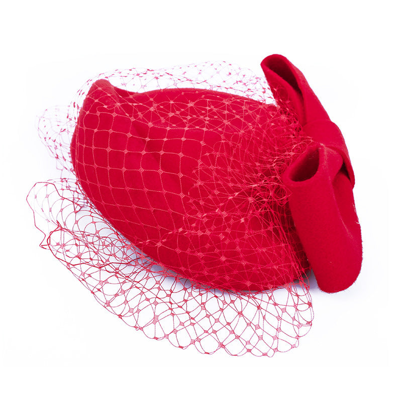 Bow Mesh Top Hat