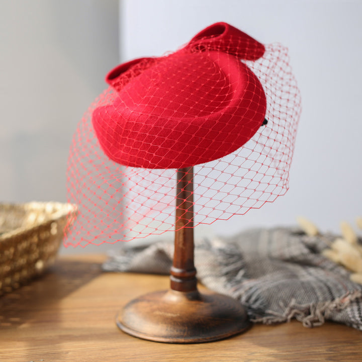 Bow Mesh Top Hat