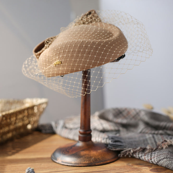 Bow Mesh Top Hat