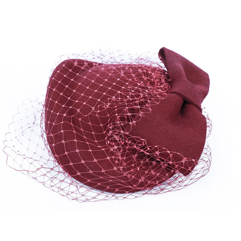 Bow Mesh Top Hat