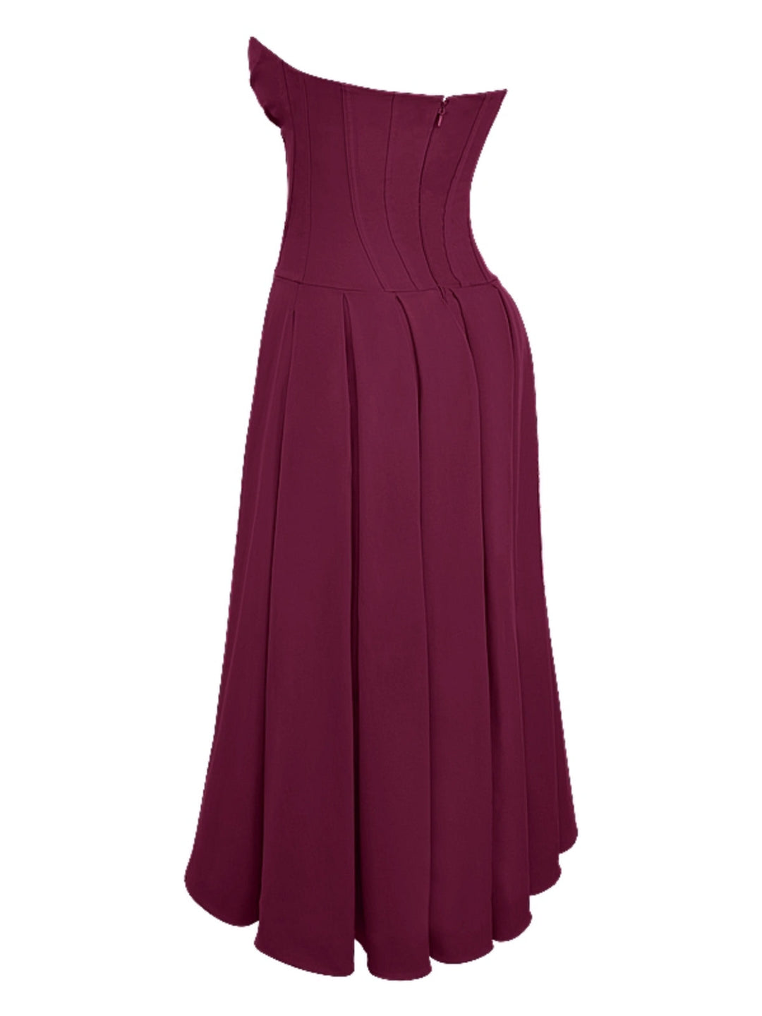 Solid Color Tube Top Maxi Dress