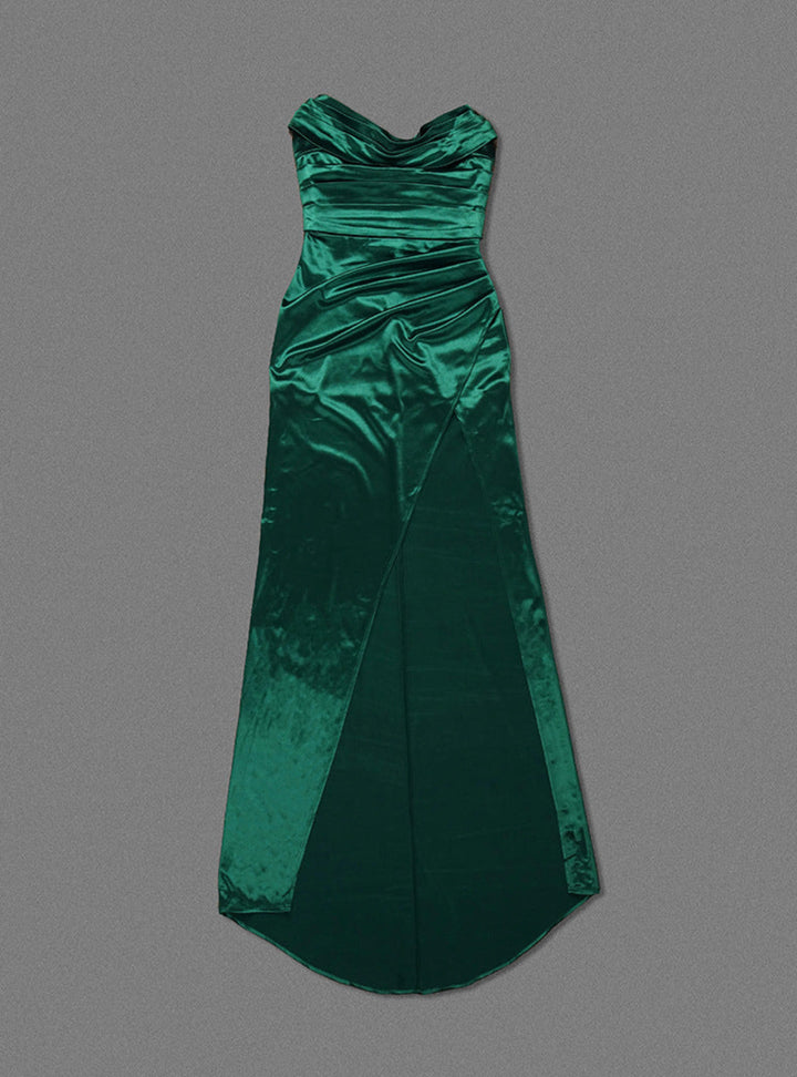 Elegant Green Tube Top Dress