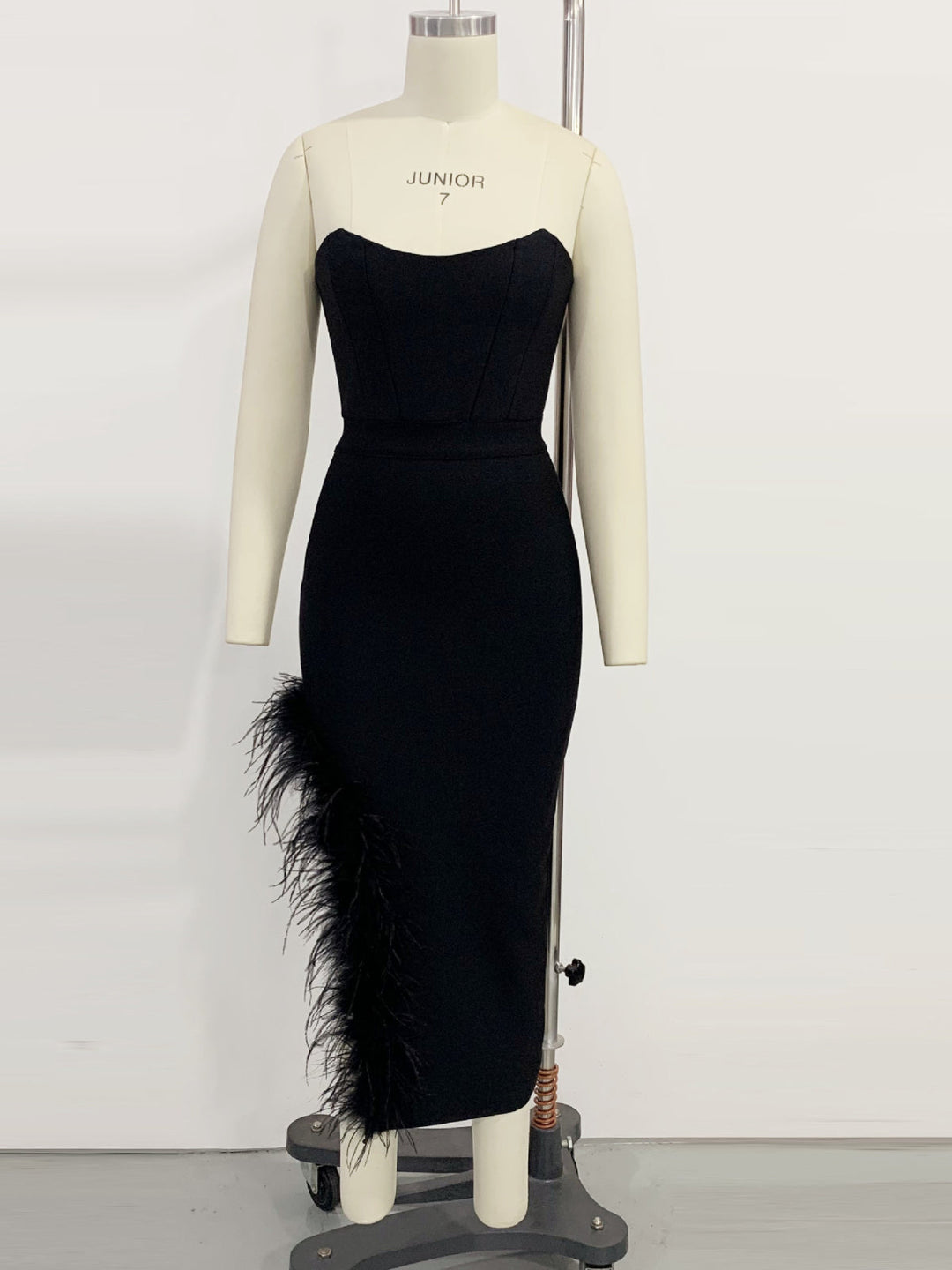 Temperament Feather Midi Dress