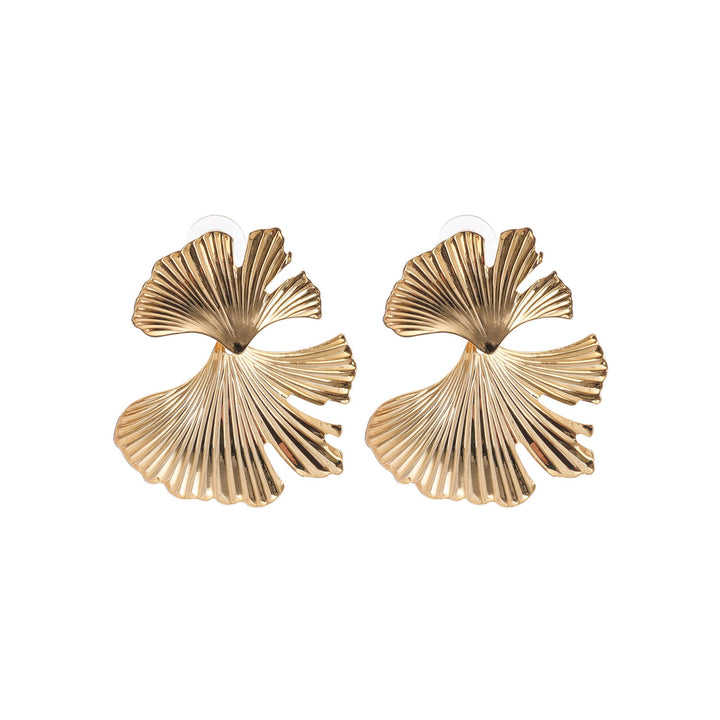 Temperament Golden Ginkgo Biloba Earrings