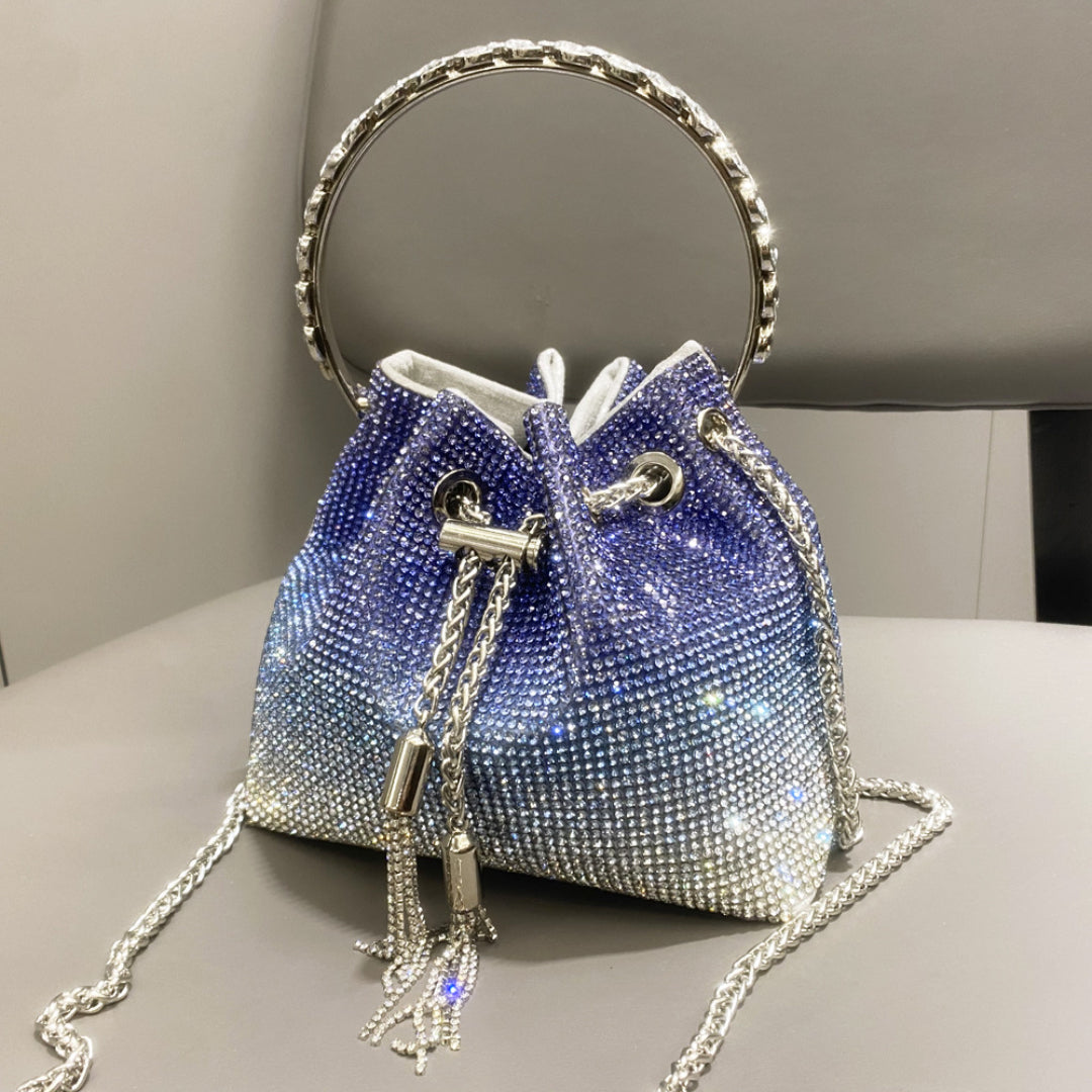 Crystal Embellished Bucket Bag