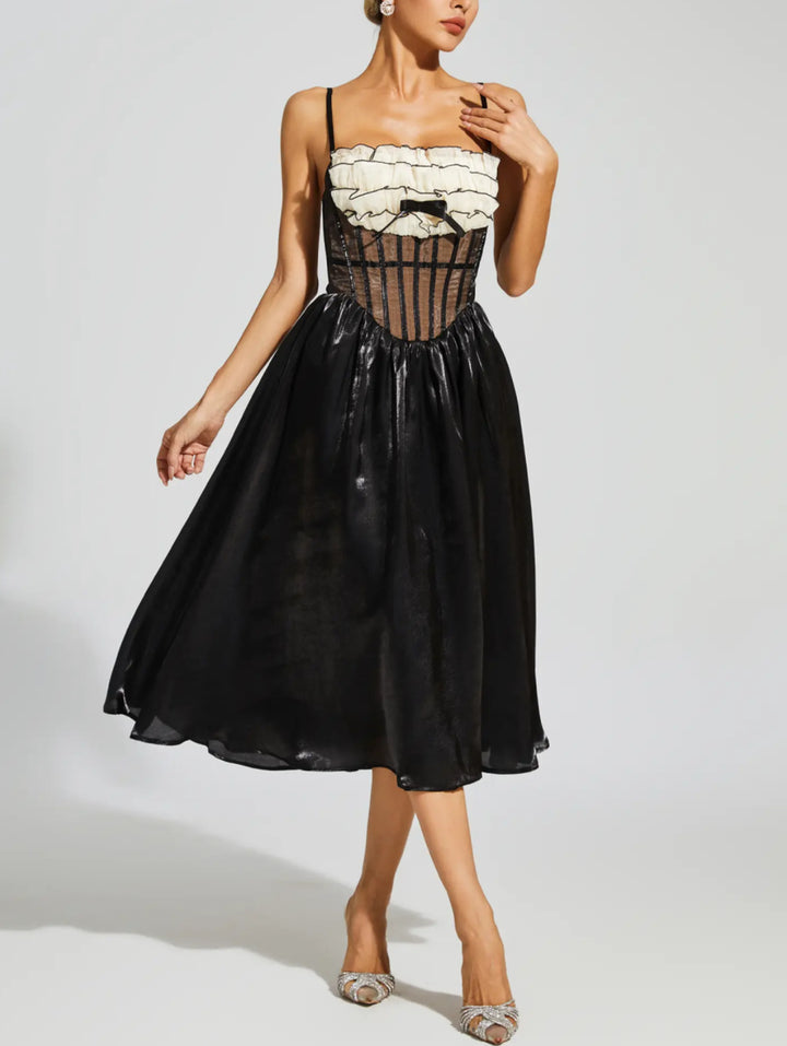 Temperament Lace Suspender Dress