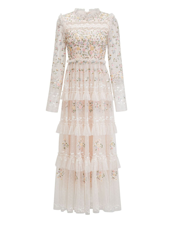 Selena Embroidered Long Sleeve Dress