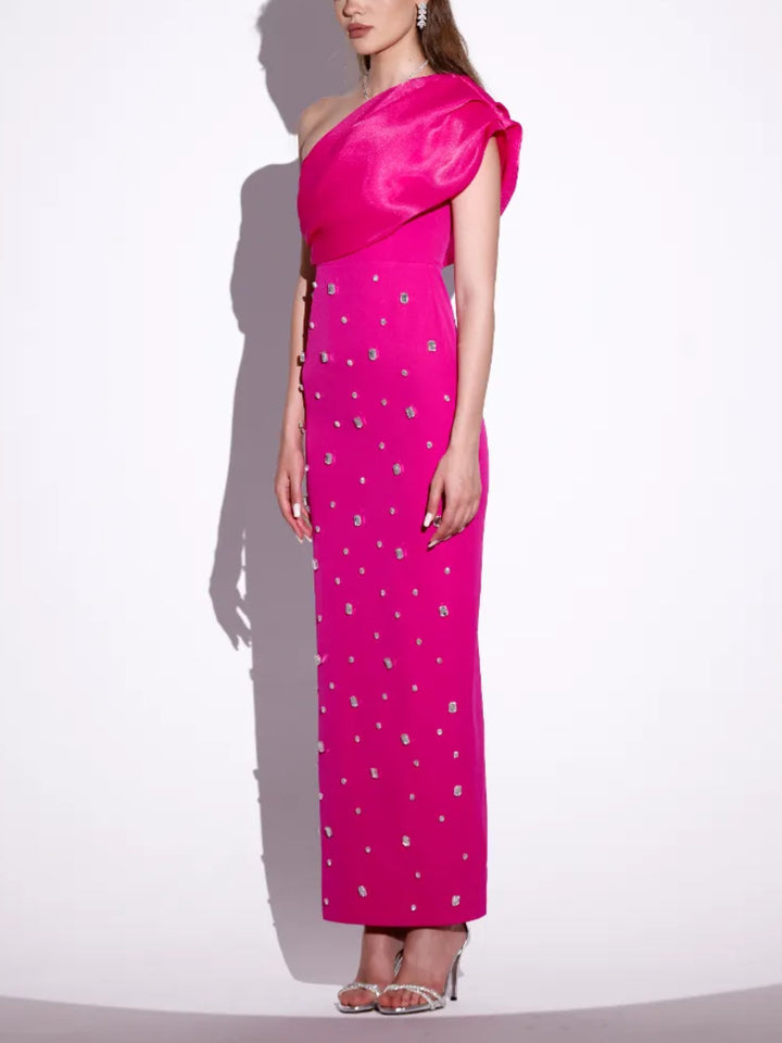 Scarlett Rose Red Beaded Maxi Dress