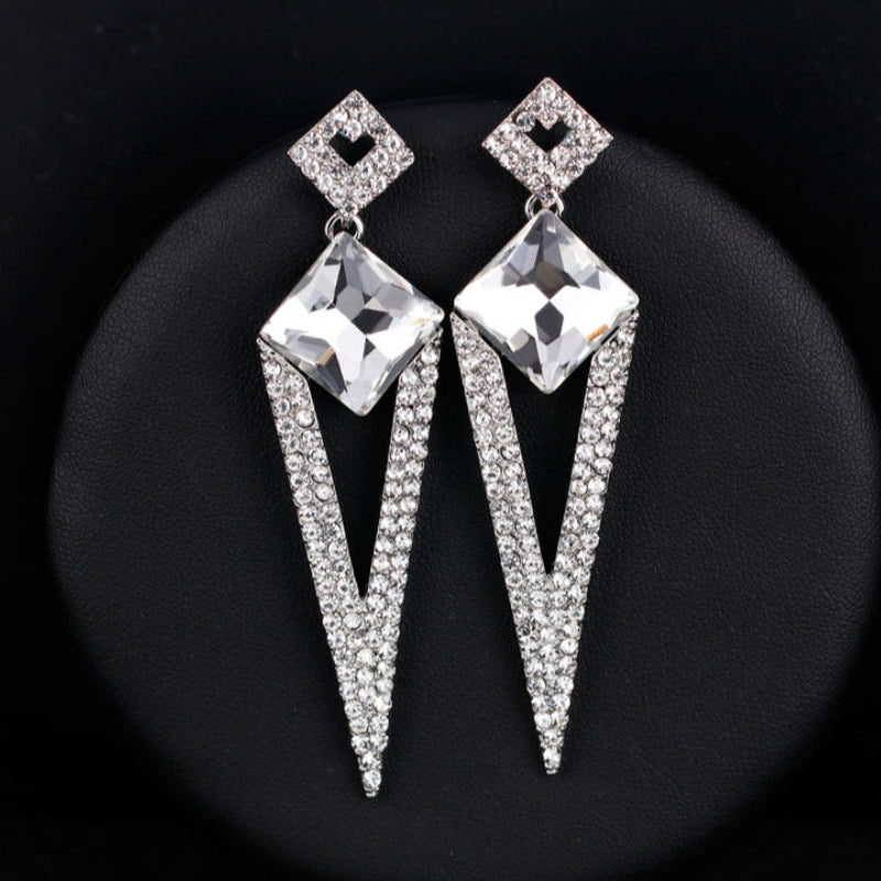 Elegant Diamond Drop Earrings