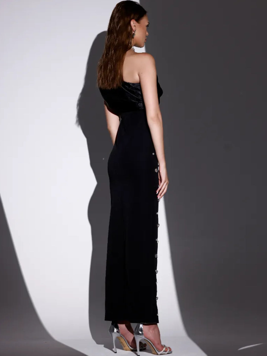 Scarlett Black Beaded Maxi Dress