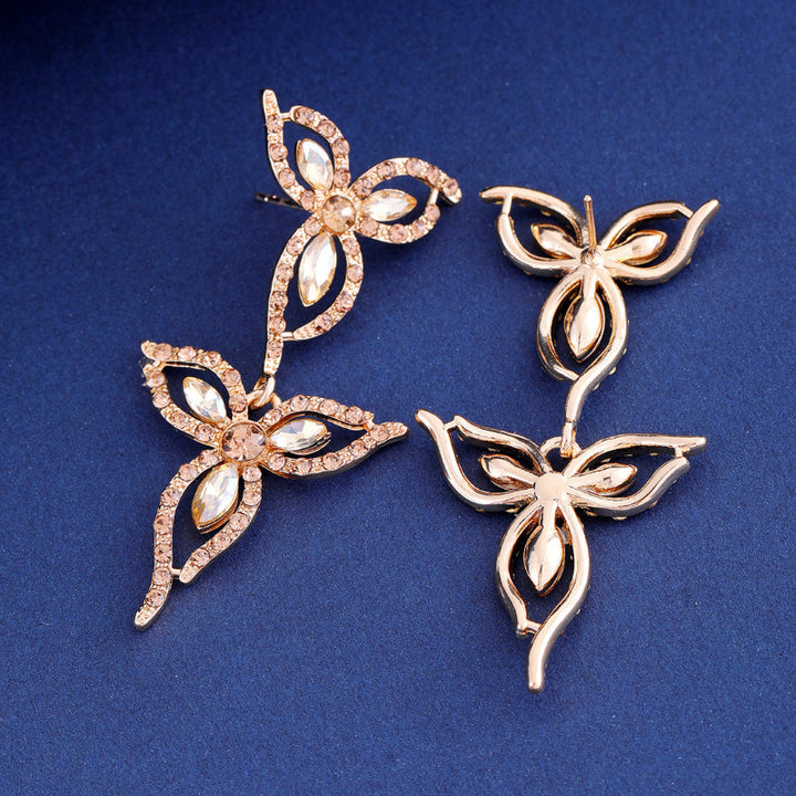 Vintage Flower Diamond Earrings