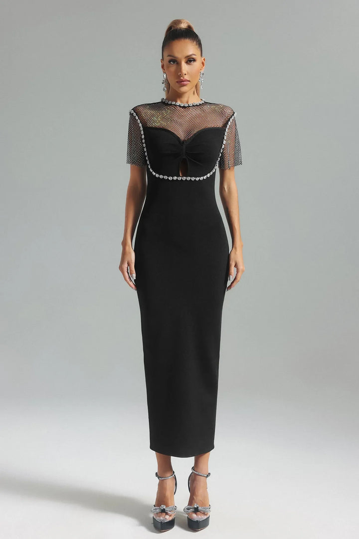 Ruth Rhinestone Beading Maxi Dress