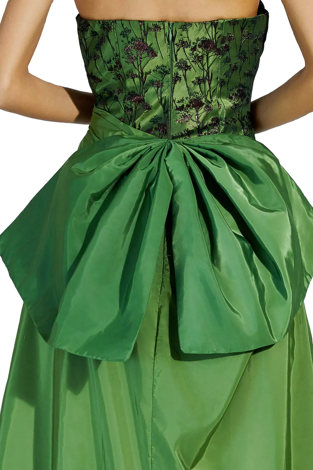 Dulce Green Ruched Off-shoulder Dress