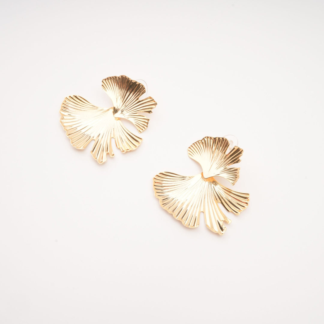 Temperament Golden Ginkgo Biloba Earrings