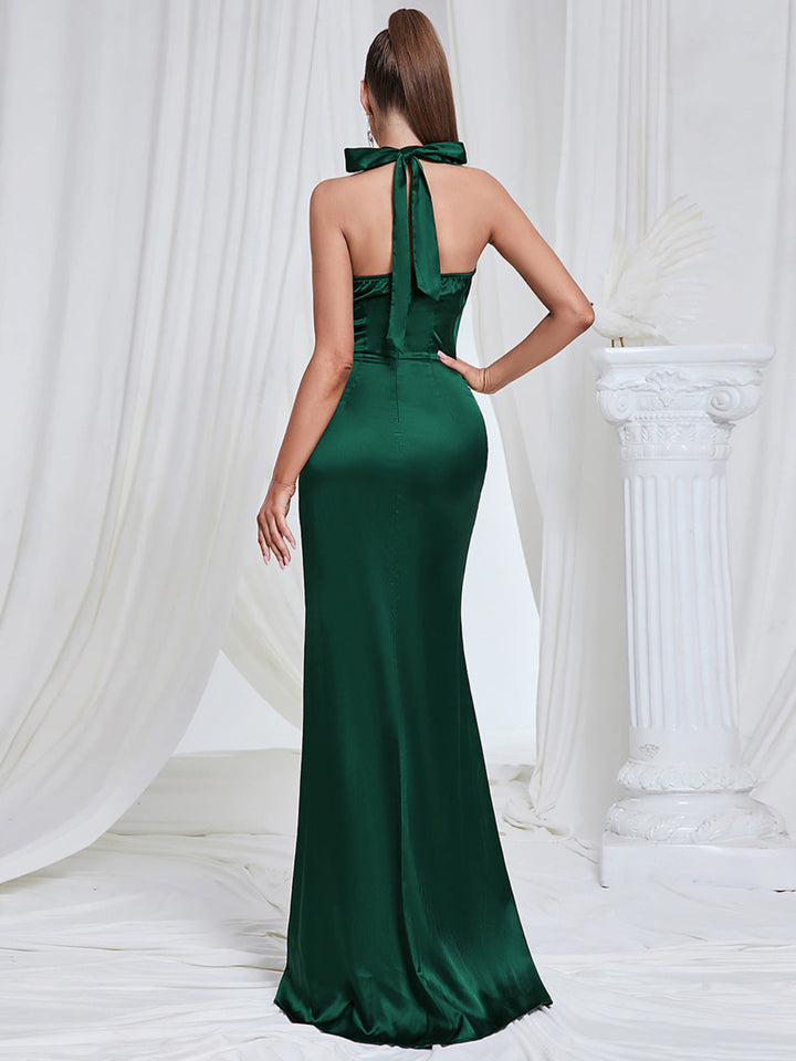 Elegant Sleeveless Solid Color Side Split Dress