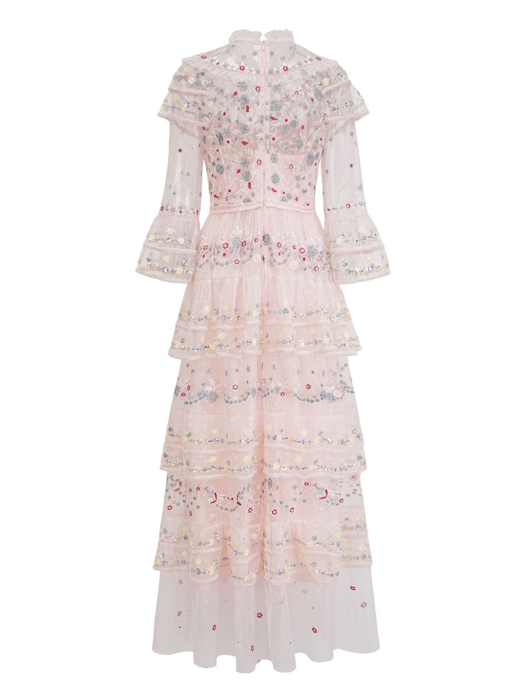 Margot Pink Embroidered Vintage Dress