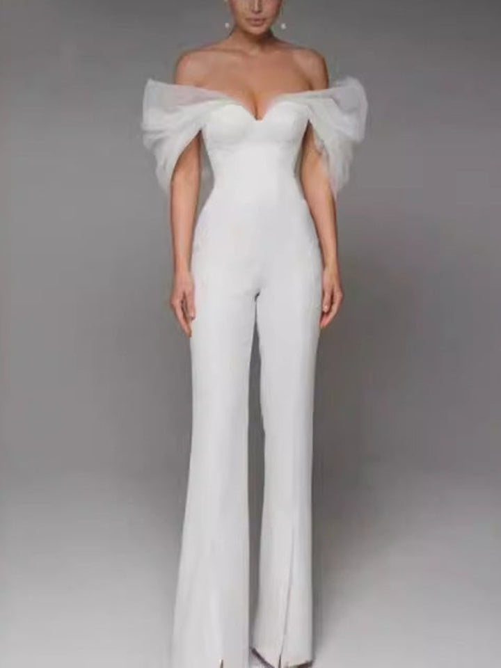 Elegant Organza Shoulder Jumpsuit