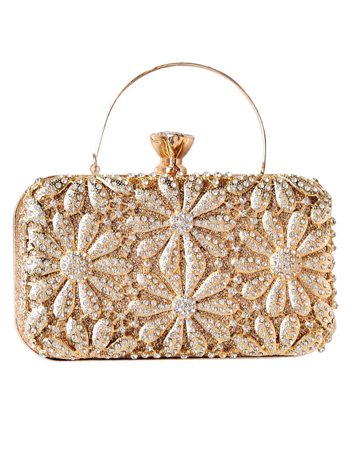 Flower Rhinestone Dress Bag Handheld