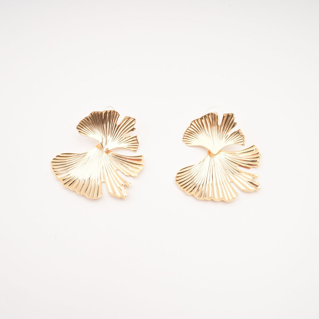 Temperament Golden Ginkgo Biloba Earrings