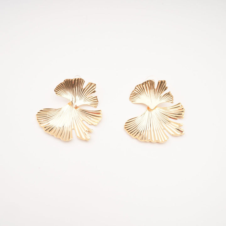 Temperament Golden Ginkgo Biloba Earrings