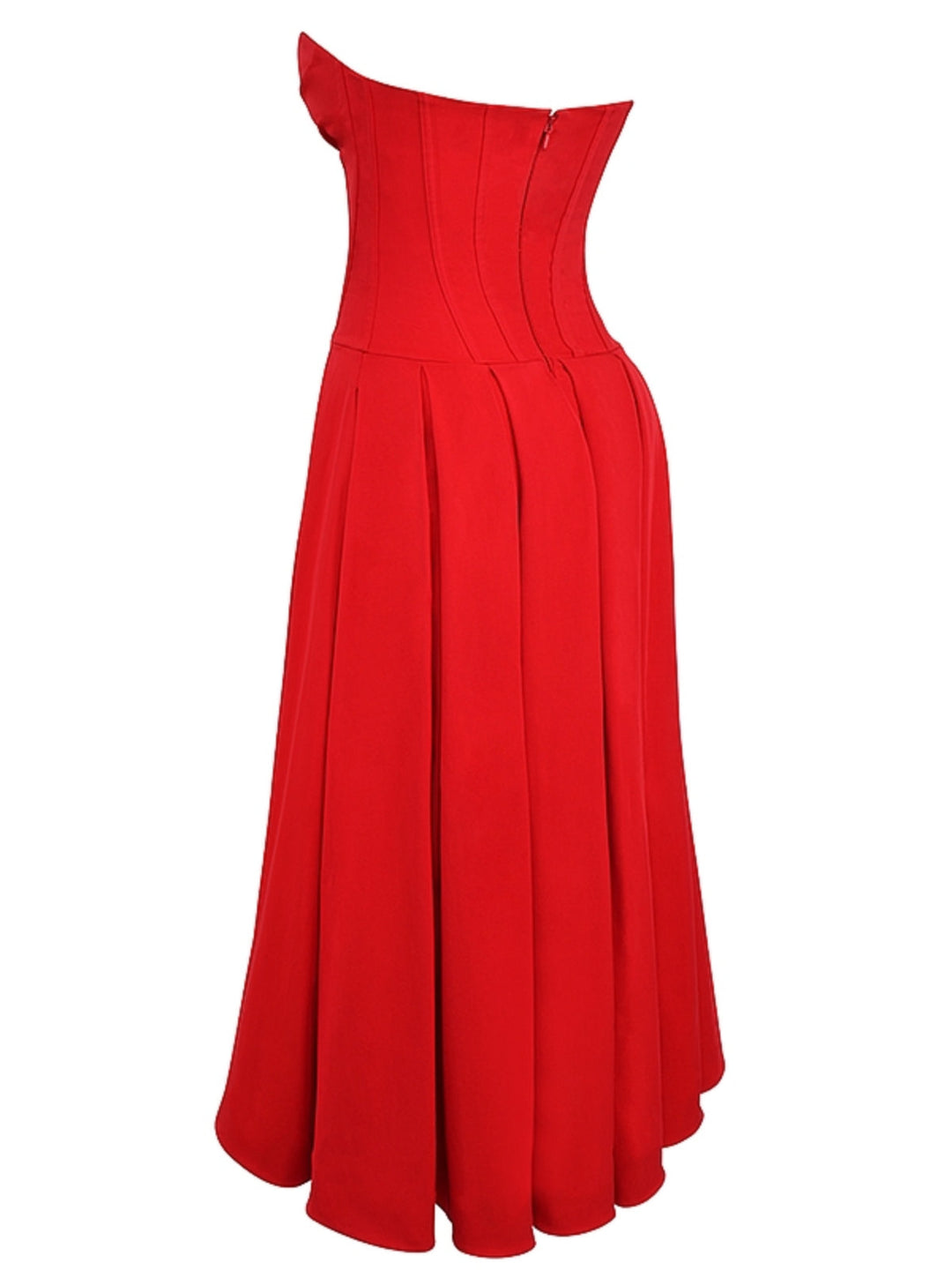 Solid Color Tube Top Maxi Dress