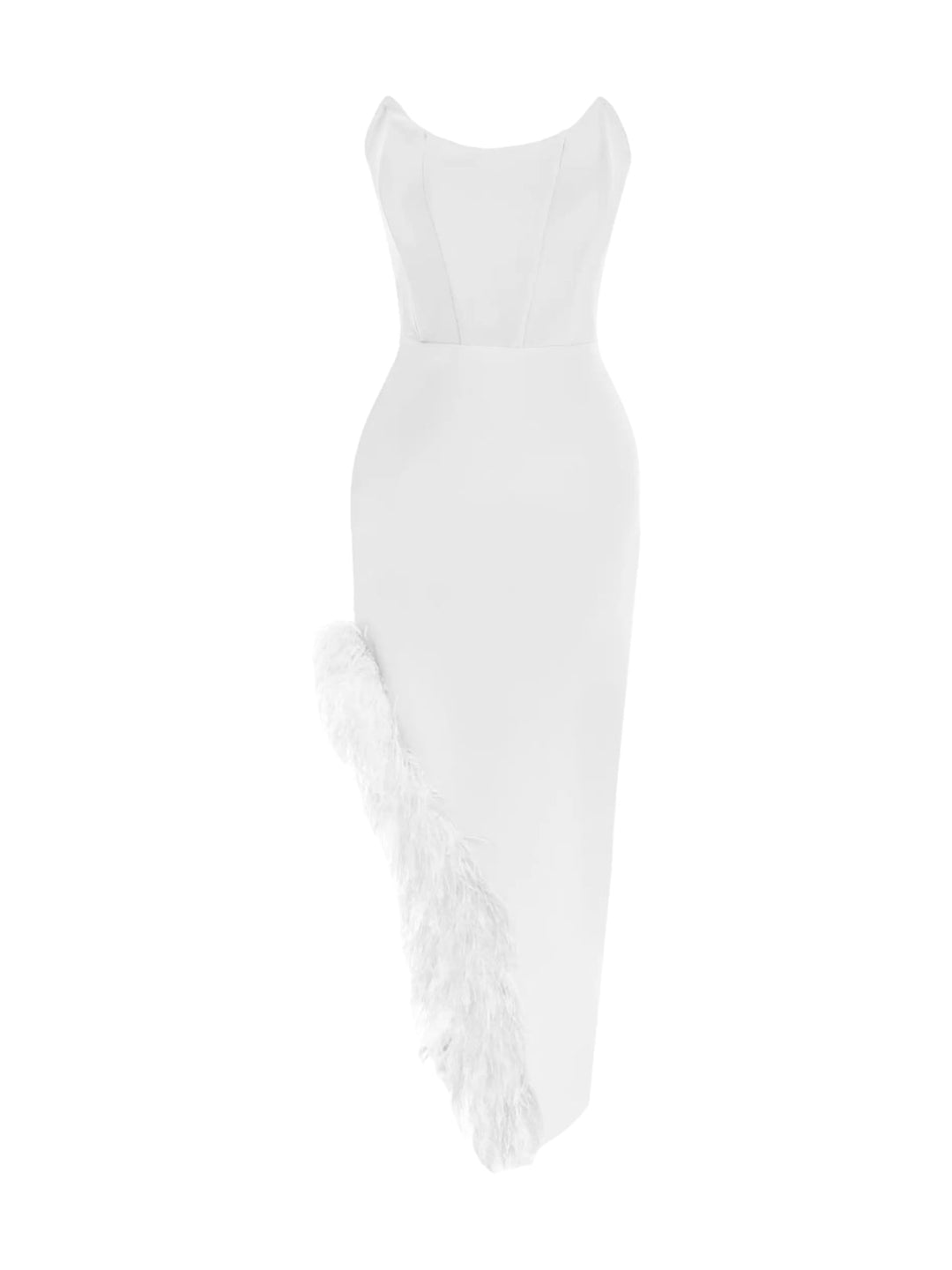 Temperament Feather Midi Dress