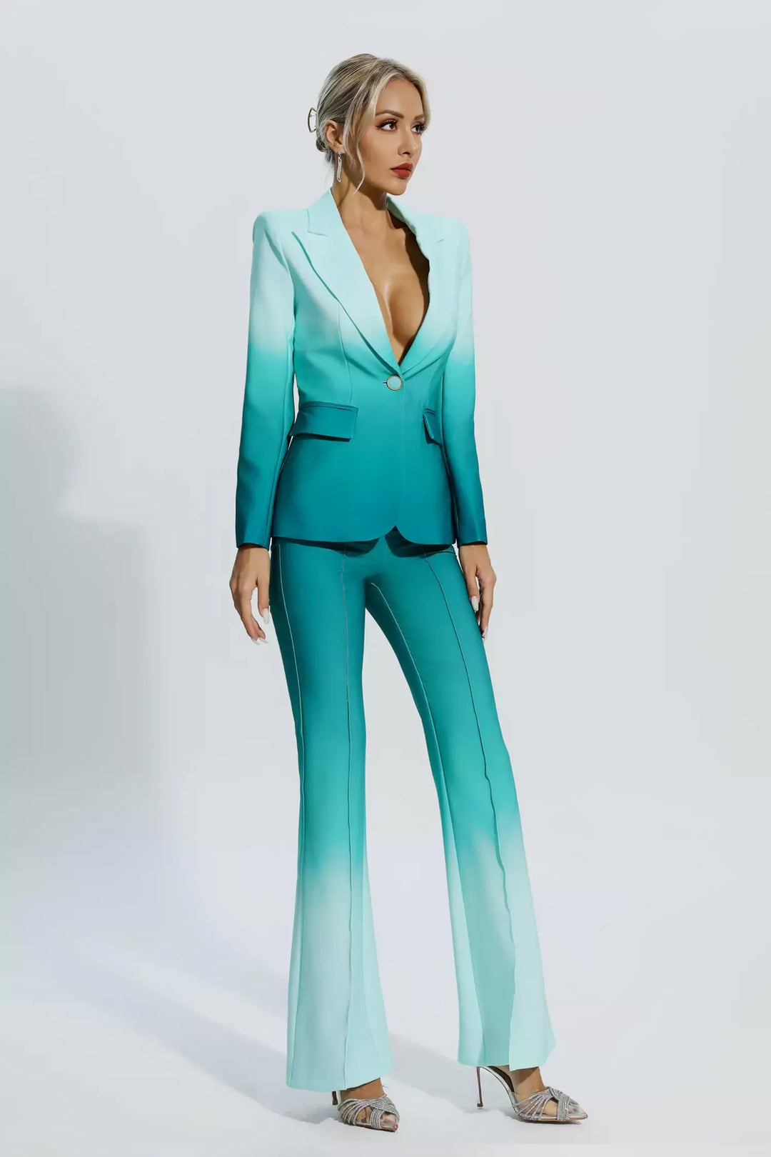 Temperament Gradual Change Color Suit Two Suits