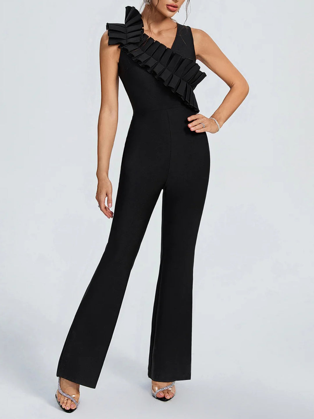 Simple Fungus-rimmed Jumpsuit