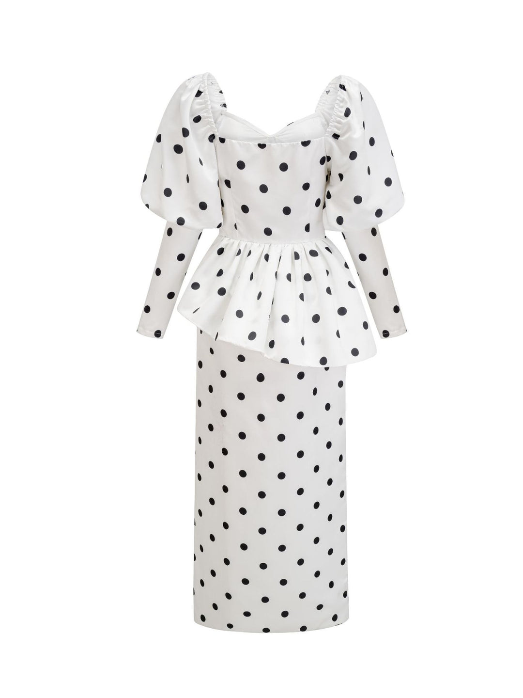 Emma Polka Dot Puff Sleeve Dress