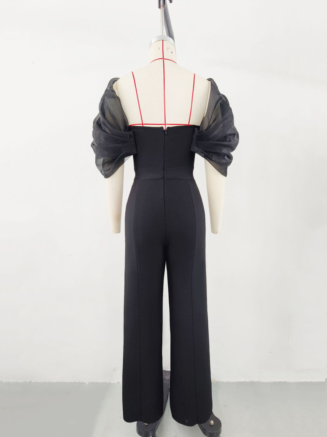 Elegant Organza Shoulder Jumpsuit