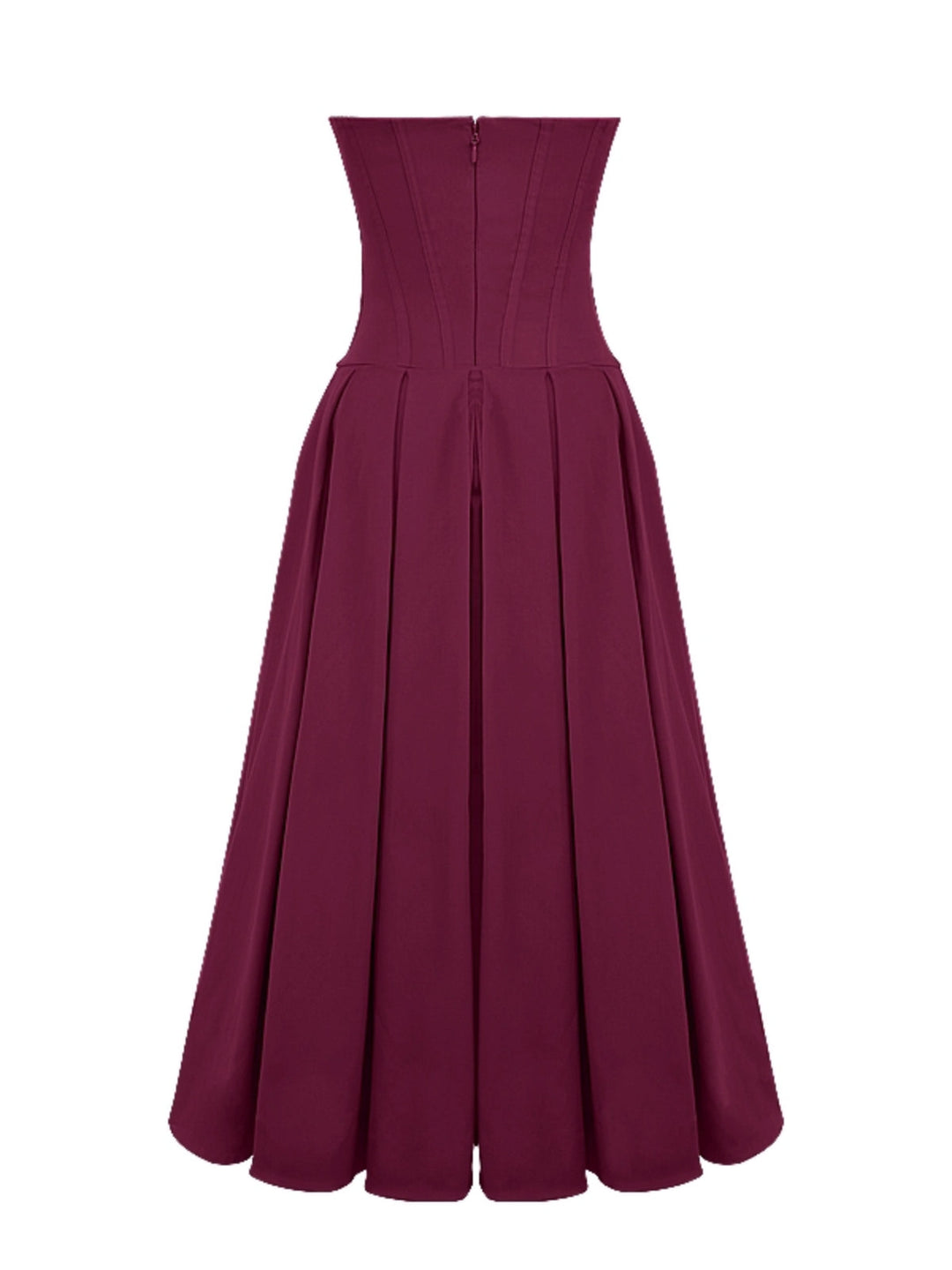 Solid Color Tube Top Maxi Dress