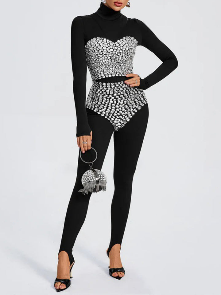 Casual Splicing Diamond One-piece Three-piece Set