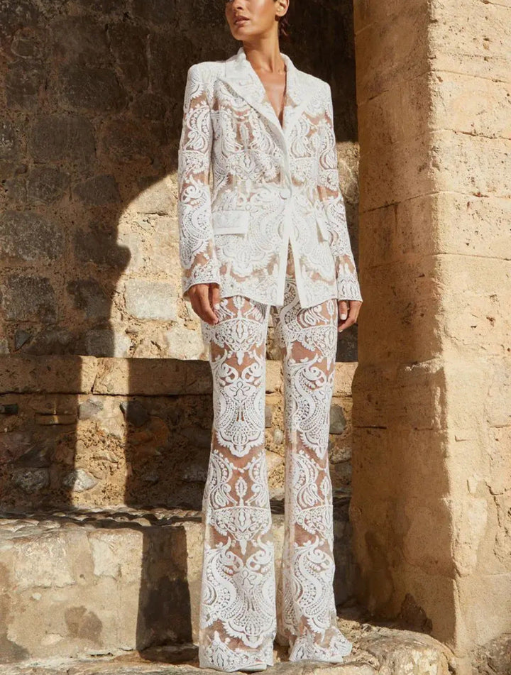 Fashion Embroidered Sequin Suit Two-piece Suit