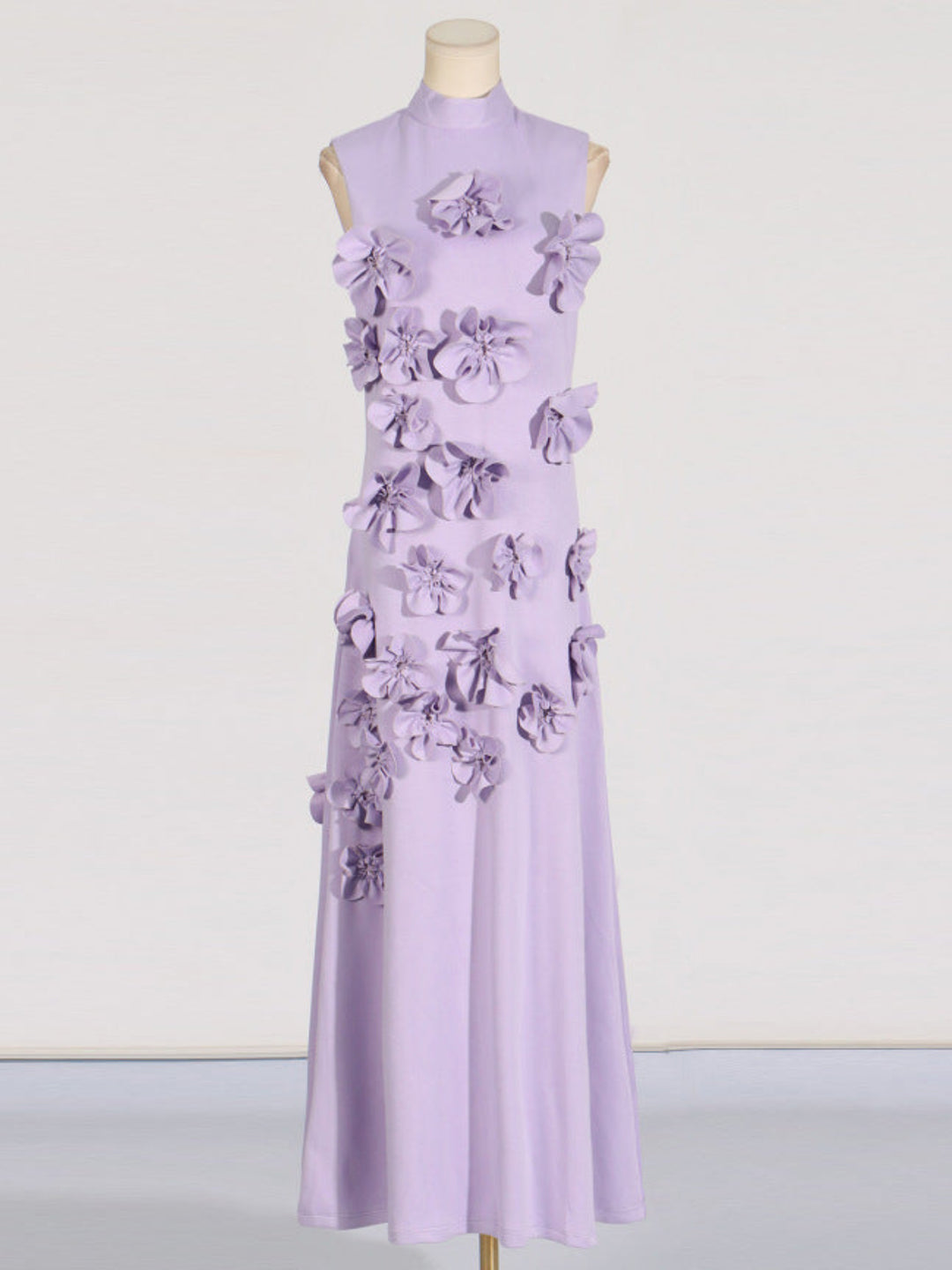 Temperament Three-dimensional Flower Maxi Dress