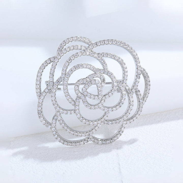 Simple Hollow Flower Brooch