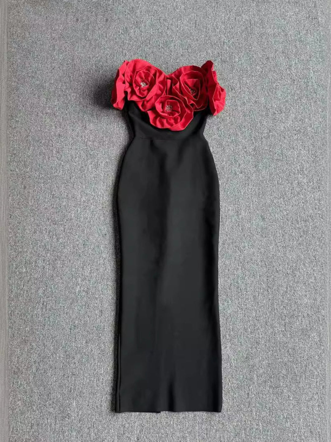 Elegant Large Flowers Sleeveless Long Dress