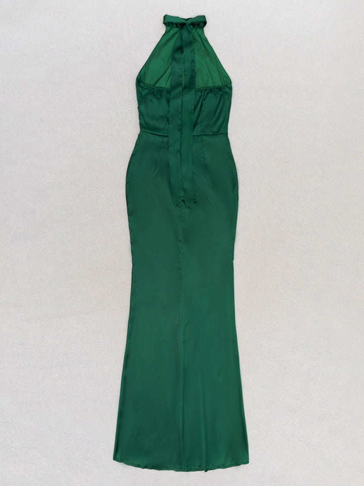 Elegant Sleeveless Solid Color Side Split Dress